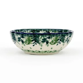 Miska muszelka 023 h-4cm <br> 2206X Zielone paprocie